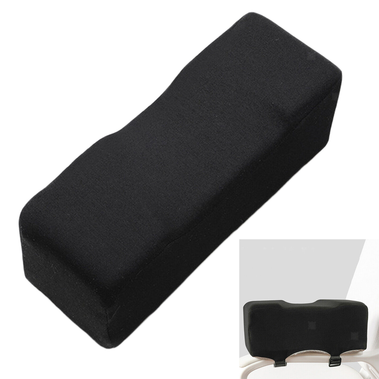 Black Comfort Arm Rest Pillow Memory Foam Chair Armrest Pad Elbow Pillow