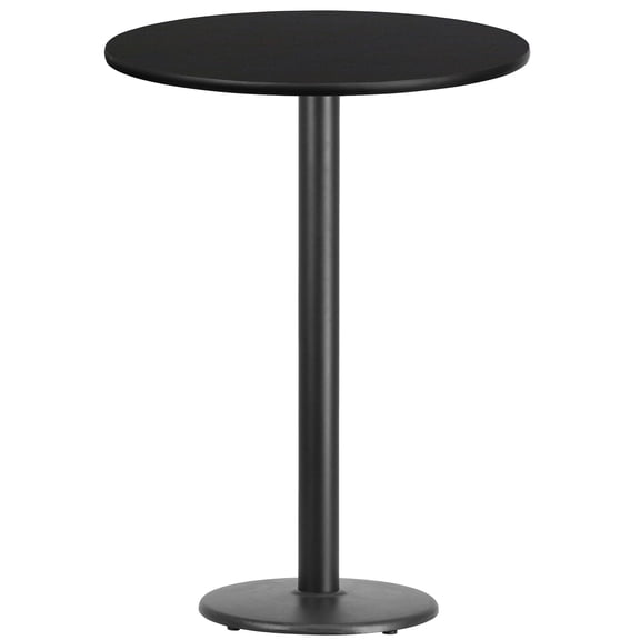 Bowery Hill 30" Round Restaurant Bar Table in Black