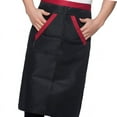 thumbnail image 3 of Delantal de cintura de chef, delantal de cintura de chef de 2 piezas, medio delantal para hombres, medio delantal de trabajo de chef, confiable y duradero, 3 of 8