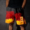 thumbnail image 2 of Wyzesi Mens Workout Shorts 5 Inch Inseam Male Print Germany Theme Number Casual Color Beach Pants Drawstring Elastic Waist Breathable Soft Short Daily Streetwear Tie Pocket Casual Shorts, 2 of 5