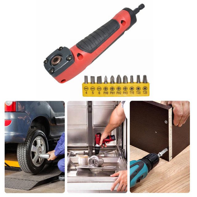 Destornillador de Vástago de extensión de ángulo recto Ndcxsfigh de broca hexagonal de 1/4 de pulgada