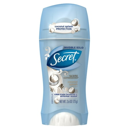 Secret Pink Splash - Secret Scent Expressions Invisible Solid Coconut Splash Antiperspirant and Deodorant 2.6 oz