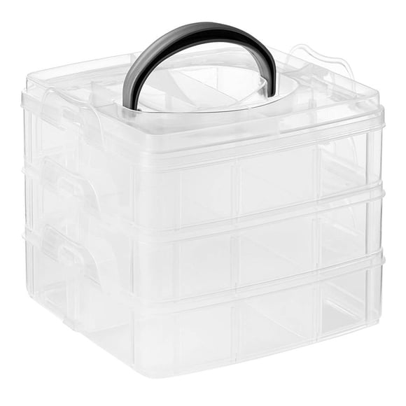 Caja Mainstays 3 Niveles 18 Divisiones Chico Transparente