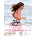 thumbnail image 6 of Aideaone Girls 3 Piece Swimsuit Tankini Bathing Suit with Cover Up Skirt Quick Dry tankini swimsuits for teens Beach Swimwear for 6-12 Years, 6 of 7