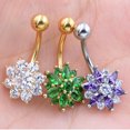 thumbnail image 4 of Starbeauty 1Pc Body Piercing Jewelry New Cheap Stainless Steel Flower Shape Navel Piercing Belly Button Rings Wholesale ZR, 4 of 5