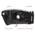 thumbnail image 5 of DNA Motoring Pair LED All Black Headlight For 06-08 Dodge Ram 1500 2500 3500, 5 of 6