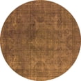 thumbnail image 1 of Ahgly Company Indoor Round Persian Orange Bohemian Area Rugs, 6' Round, 1 of 4
