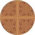 thumbnail image 1 of Ahgly Company Indoor Square Patterned Carrot Orange Area Rugs, 3' Square, 1 of 6
