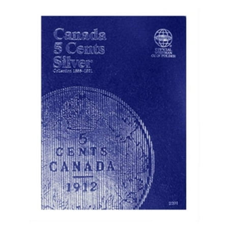 One Cent Coin Cufflinks - Canadian 5 Cent, Silver 1858-1921, Whitman Coin Folder