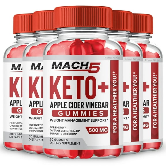 Mach5 ACV Keto Gummies, Mach 5 ACV Keto gummies Apple Cider Vinegar Advanced Weight Management Support (5 Bottles)