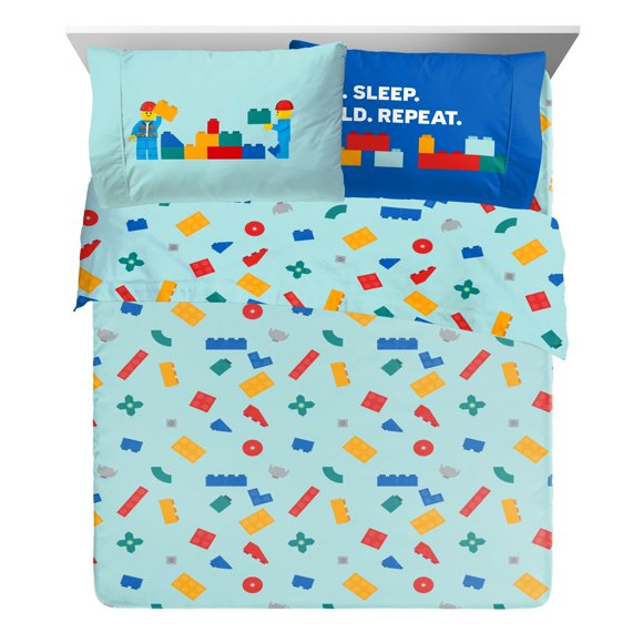 LEGO® Kids 4-Piece Full Sheet Set, 100% Polyester