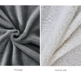 thumbnail image 6 of Double Sided Fleece Blanket | Thickened Double Layer Flannel & Lamb Fleece | Soft Winter Quilt for Sofa & Bed | 100x70cm | Gray Navy Blue Green Red White Pink, 6 of 6