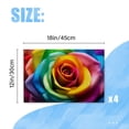 thumbnail image 2 of BaHomeck placemats Set of 4 rectangle Linen Cotton Placemats for Dining Table Washable Heat Resistant,18*12inch,Close-Up Of Rainbow Rose With Vibrant Colors, 2 of 4