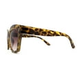 thumbnail image 3 of Womens Thick Horn Rim Hipster Boyfriend Sunglasses Yellow Tortoise Brown, 3 of 4