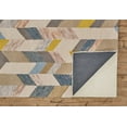 thumbnail image 4 of Binada Graphic Chevron Tufted Rug, Turquoise/Goldenrod, 5ft x 8ft Area Rug, 4 of 7
