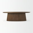 thumbnail image 3 of Lance 94"L x 50"W x30"H Medium Brown Solid Wood Oval Dining Table, 3 of 6