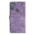 thumbnail image 2 of Compatible with Motorola Moto G50 4G Embossed Butterfly Case with Wallet and Kickstand Cover, 2 of 5