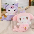 thumbnail image 2 of Juguetes de peluche de sirena de Sanrio de 30 cm, peluches de melodía Kuromi, muñecas para decoración de dormitorio de niñas súper lindas para niños, regalos para niños, 2 of 5