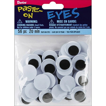 Paste-On Wiggle Eyes, 20mm, 56pk, Black - Walmart.com