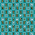 thumbnail image 4 of (3 pack) Eugene Textiles Premium Licensed Scooby Doo 100% quilting Cotton 18" x 21" Fat Quarter Aqua Green color, 4 of 5