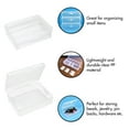 thumbnail image 3 of 24 Pack 3.5x2.6x1.1 inches Small Clear Plastic Box Storage Containers Hinged Lid Rectangular PP, 3 of 7