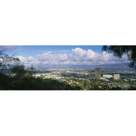 High angle view of a city Studio City San Fernando Valley Los Angeles California USA Poster