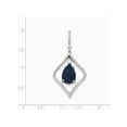 thumbnail image 2 of Sterling Silver With Blue Corundum and Cubic Zirconia Pendant, 2 of 2