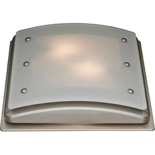 Ellipse Decorative Bathroom Ventilation Fan with Light and Night-Light in Brushed Nickel