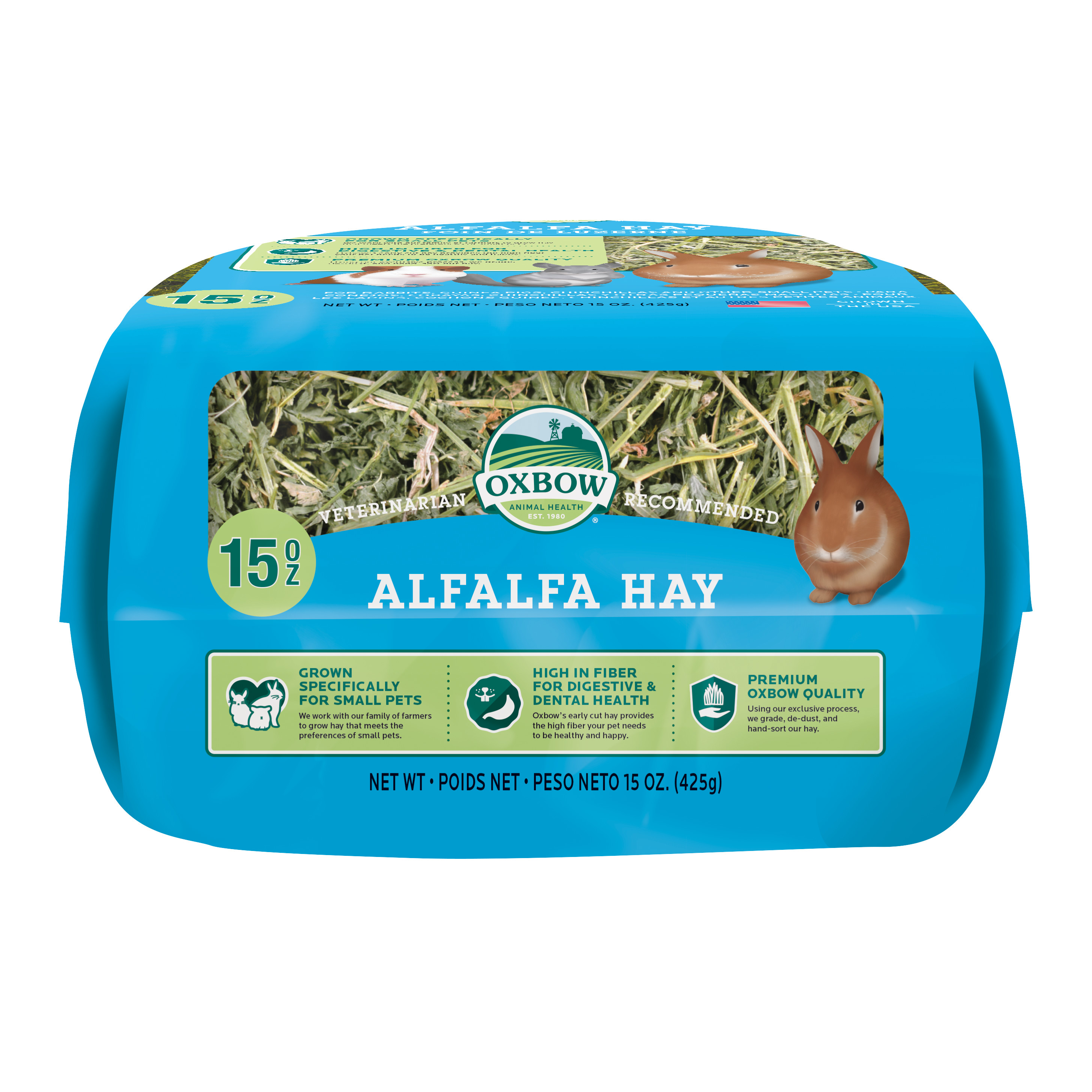 Oxbow Alfalfa Hay Dry Small Animal Food, 15 oz. photo 3