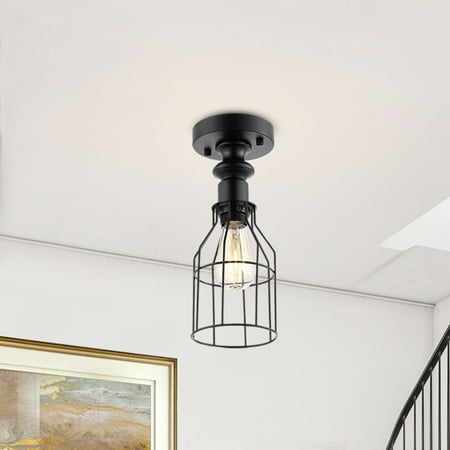 

GetLedel 1-Light Farmhouse Cage Flush Mount Ceiling Light
