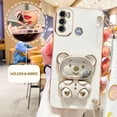 thumbnail image 2 of Funda De Soporte Fluido De Oso Lindo Motorola Moto G60S/G60 G40 Fusion/G50 5G Con Correa Larga Nuevo Diseño Blanda Galvanizada De Lujo, 2 of 3