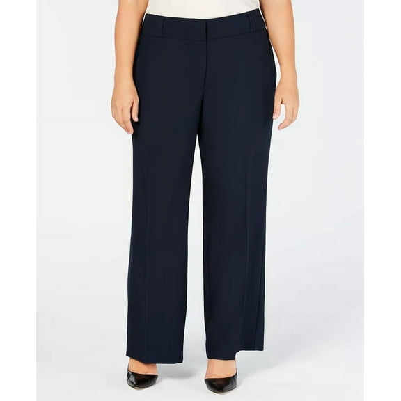 Alfani MODERN NAVY Women's Petite Curvy Bootcut Tummy-Control Pants. US 16W