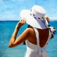 thumbnail image 2 of Allen, Kimberly 12x12 White Modern Wood Framed Museum Art Print Titled - Beach Hat, 2 of 4
