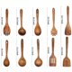 thumbnail image 2 of Juego de cucharas de madera BOKALAKA, 10 unidades, para cocinar en teca natural, 2 of 6