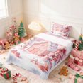 thumbnail image 3 of Manfei Gingerbread Twin Sheets Christmas Bedding, Turquoise White 3-Piece (1 Flat Sheet, 1 Fitted Sheet and 1 Pillowcase), 3 of 6