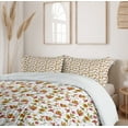 thumbnail image 6 of Flower Duvet Cover Sets, Vintage Design Traditional Style Exotic Plants Flowers Pattern Fall Colors, Bedding Set with 2 Duvet Covers & 4 Pillowcases, 2 Pack King Size, Red Yellow White, by Ambesonne, 6 of 7
