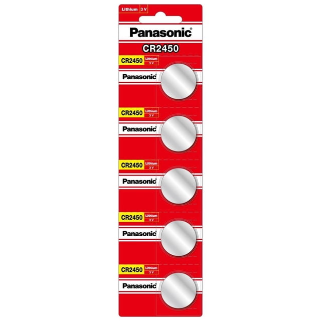 Pila Panasonic CR2450 Tira CON 5 Piezas Plateado