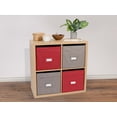 thumbnail image 4 of Covermates Keepsakes - Cube Storage Bin - Heavy Duty Material - ID Window - Pull Handles - Indoor Storage, Scarlett Red, 4 of 6