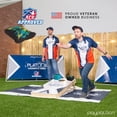 thumbnail image 4 of Play Platoon ACO Tournament Series Cornhole Bags Set of 8 - Pro Style Dual Sided Slick and Sticky Side Bean Bags for Corn Hole Toss Game - Competition Weight, Designed in USA - Black & Teal (Zeus), 4 of 7