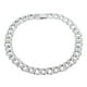 thumbnail image 1 of Collar cubano para hombre, joyería de diamantes de 16 pulgadas, collar de hip hop, cadena de eslabones cubanos de Miami, plata, 1 of 14