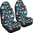 thumbnail image 3 of XYZCANDO Paw Print Car Accessories Waterproof Washable Car Seat Covers SUV Front Seats Auto Interior, Durable Soft Sedan Van, 3 of 10