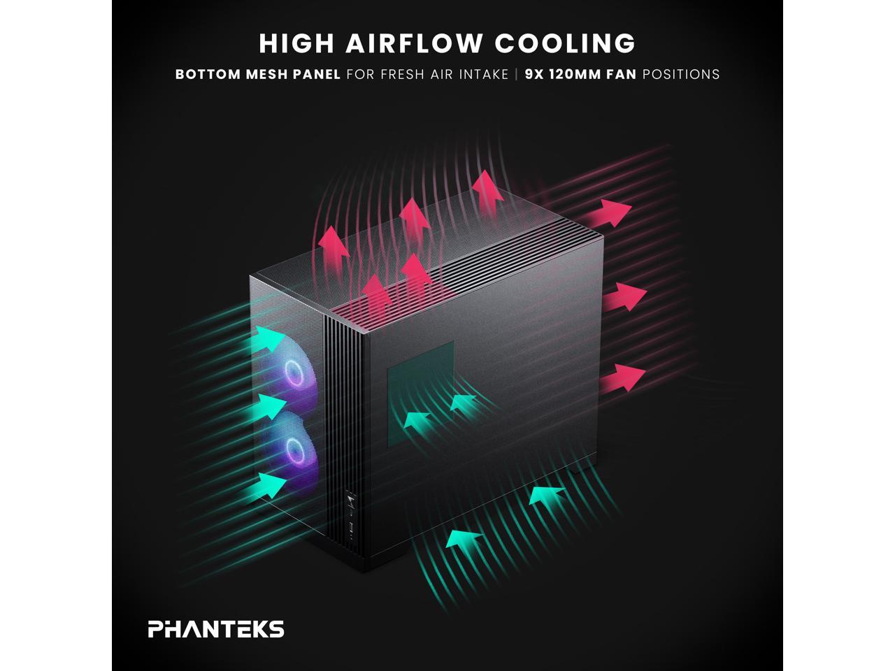 Phanteks XT M3, Compact Micro-ATX Gaming Chassis, High Airflow Performance Mesh, Tempered Glass Window, 3x 120mm D-RGB fans, Black