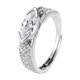thumbnail image 2 of Anillo de plata para mujer Precioso anillo de boda con ángel Anillos de compromiso Joyería cosplay Accesorio ajustable, 2 of 8