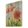 thumbnail image 2 of Designart 'Blossoming Poppies At Dawn' Traditional Print on Natural Pine Wood, 2 of 5