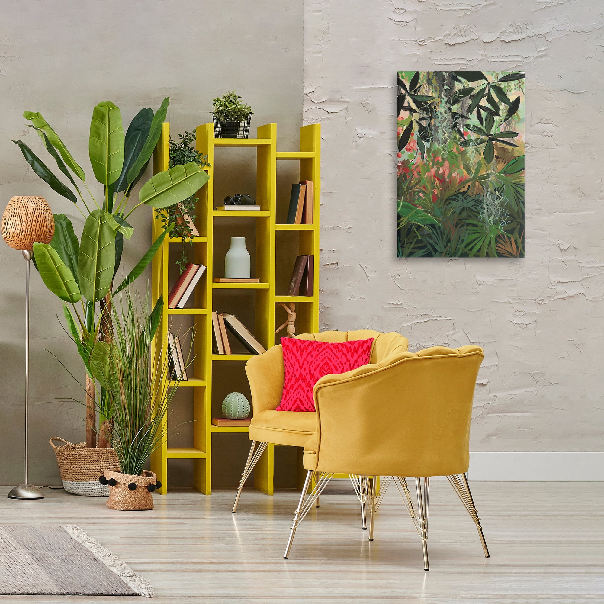 Stupell Industries Dense Rain Forest Plants Landscape & Nature Painting Wrapped Canvas Art Print Wall Art, 20 x 30