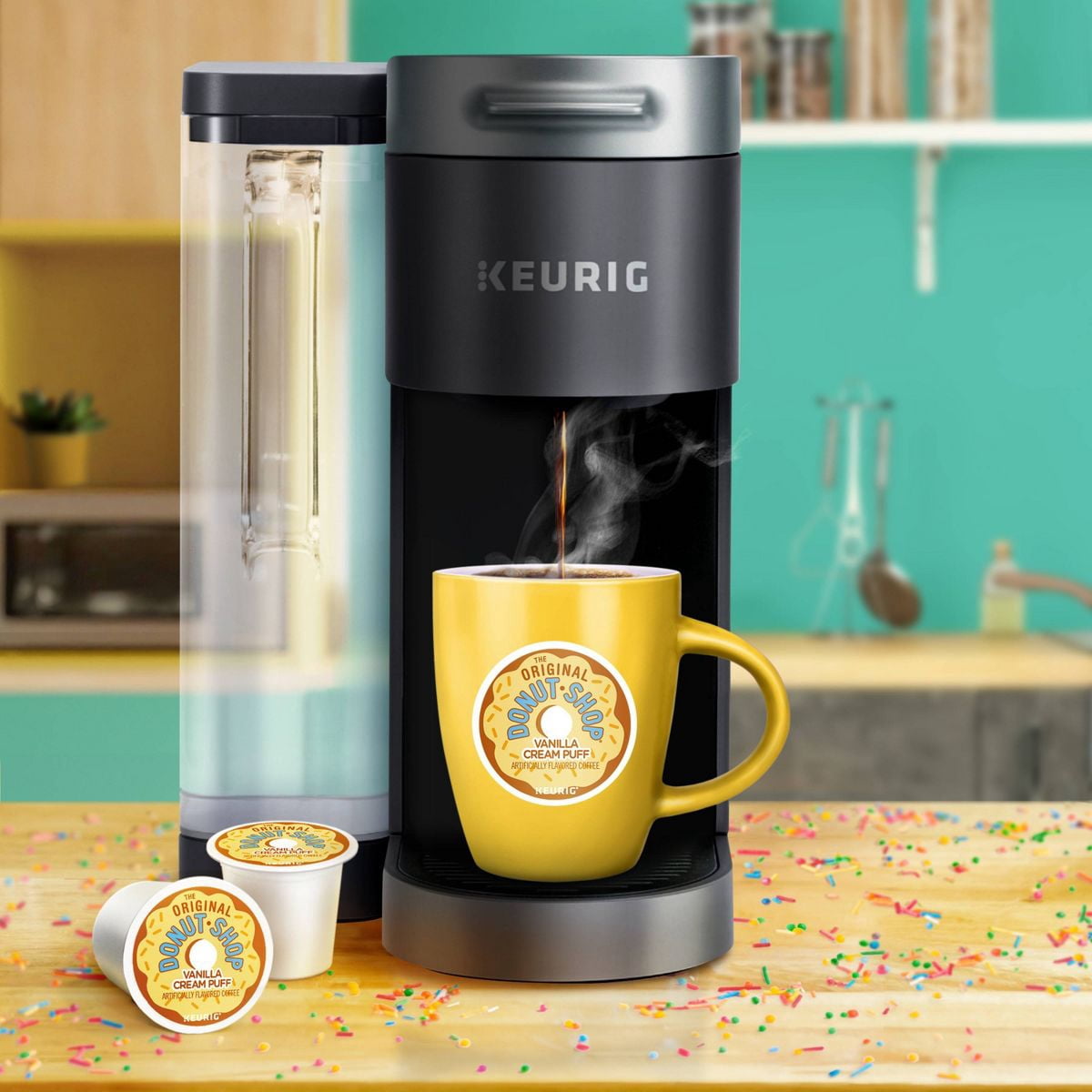 24ct The Original Donut Shop Vanilla Cream Puff Keurig K-Cup Coffee Pods Flavored Coffee Medium Roast