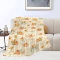 thumbnail image 4 of Fall Pumpkin Blanket Ultra Soft Cozy Autumn Pumpkins Throw Blanket Fleece Fuzzy Plush Bedding Harvest Blanket Thanksgiving Gifts for Bed Kids Adults 80"x60", 4 of 6