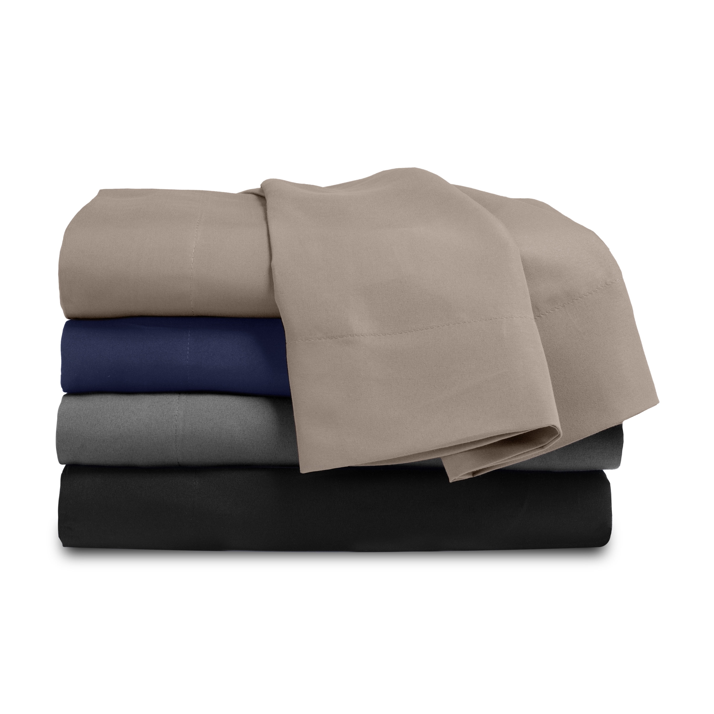 Martex Easy Living 4-Piece Full Microfiber Sheet Set | Brushed Soft Easy Care | Gray
