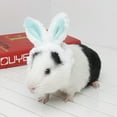 thumbnail image 4 of Pet Guinea Pig Kittens Warm Plush Hat Adjustable Headband with Cute Rabbit Ears, 4 of 8