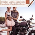 thumbnail image 6 of 10 Sets Motorcycle Handlebar Wraps with Ropes 4.3x4.5 inch Imitation Leather Hand Grip Covers Brown Motorcycle Thruster Grip Wraps Kit for Motorbike Chopper Accessories 10pairs, 6 of 6